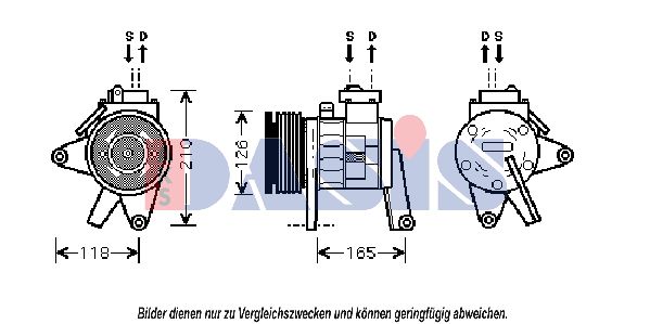 AKS DASIS Kompresors, Gaisa kond. sistēma 851007N